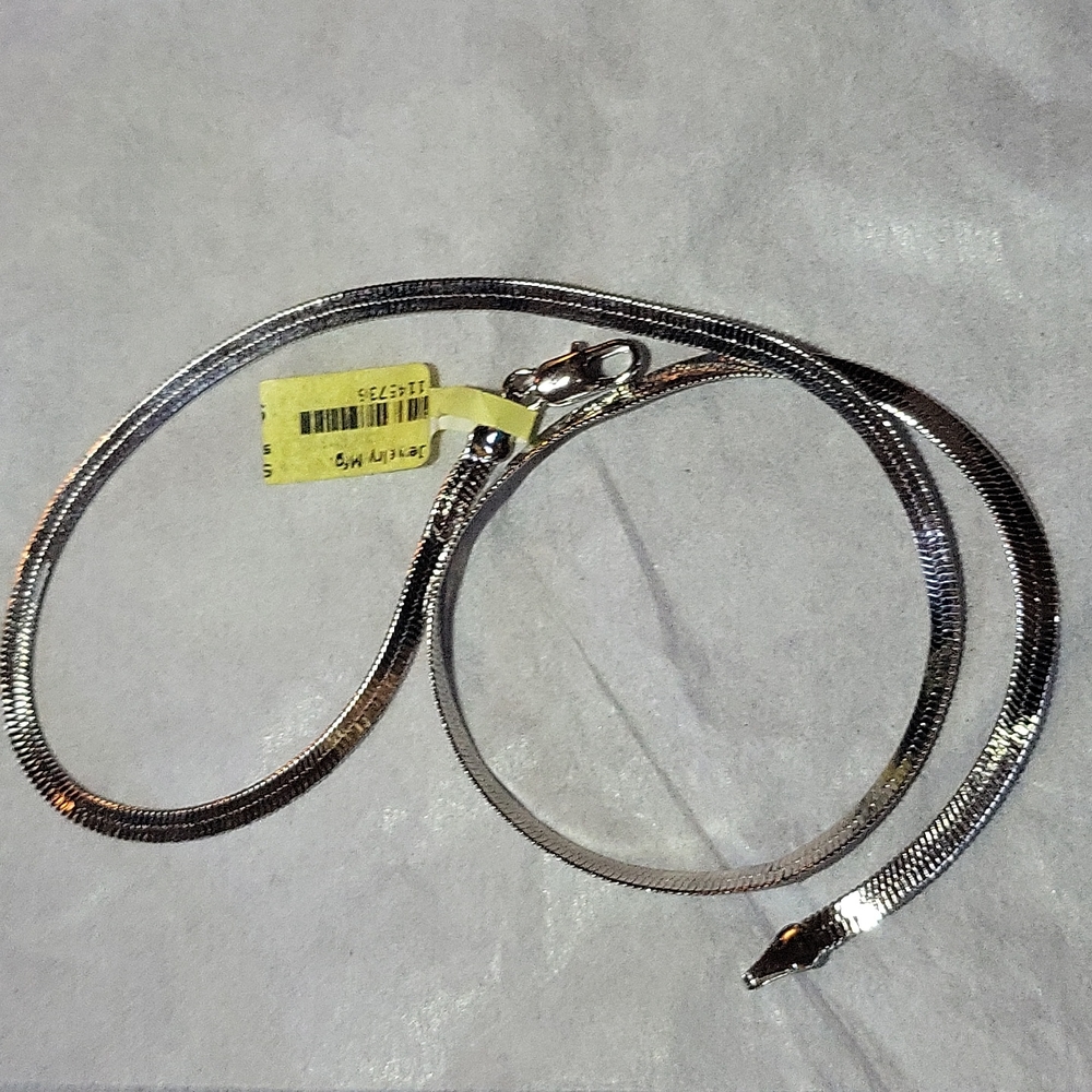 925 Sterling Silver Omega Chain 18" Flat